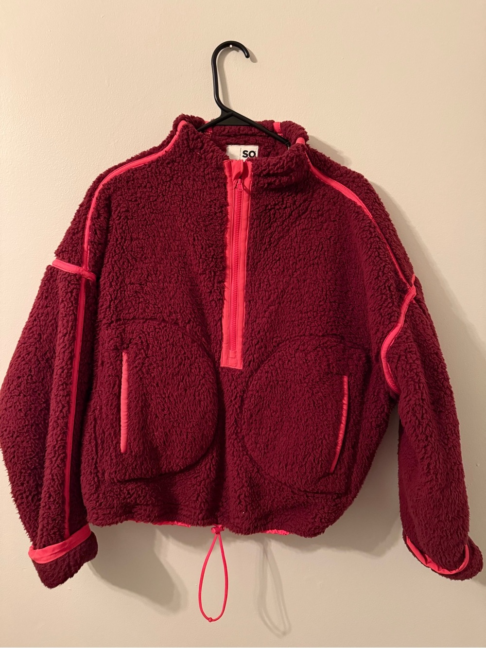 SO® Sherpa Half-Zip Pullover with Trim